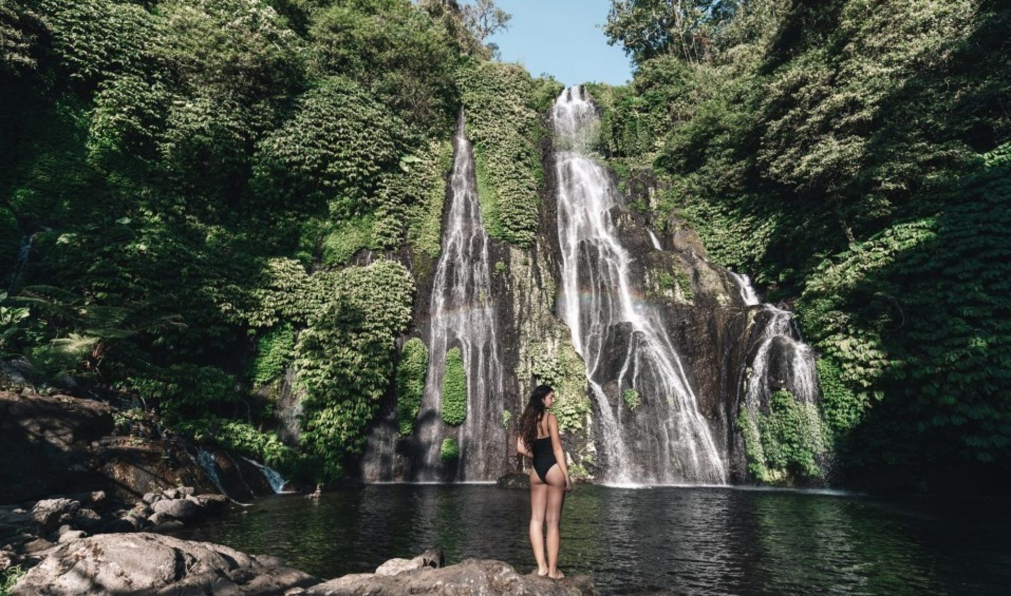secret waterfall in bali
